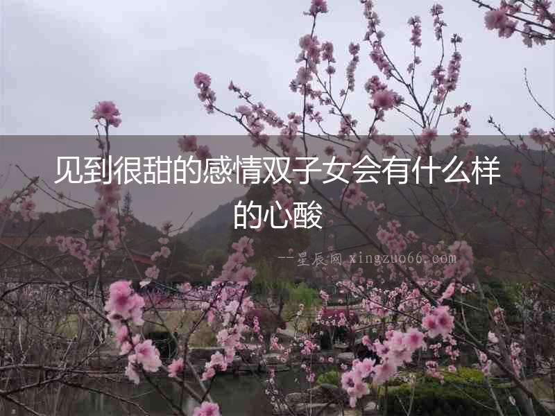 見到很甜的感情雙子女會(huì)有什么樣的心酸