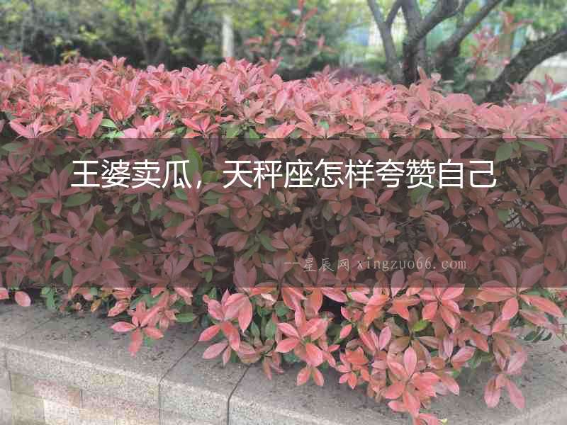 王婆賣瓜，天秤座怎樣夸贊自己