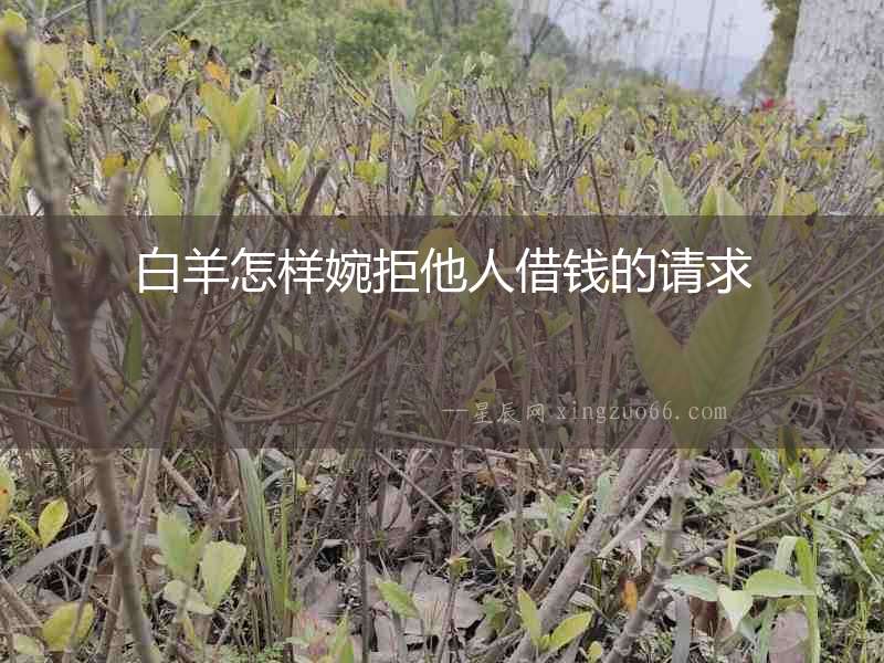 白羊怎樣婉拒他人借錢的請求