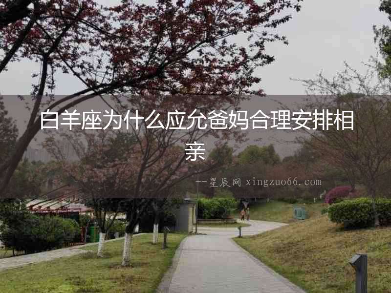 白羊座為什么應允爸媽合理安排相親