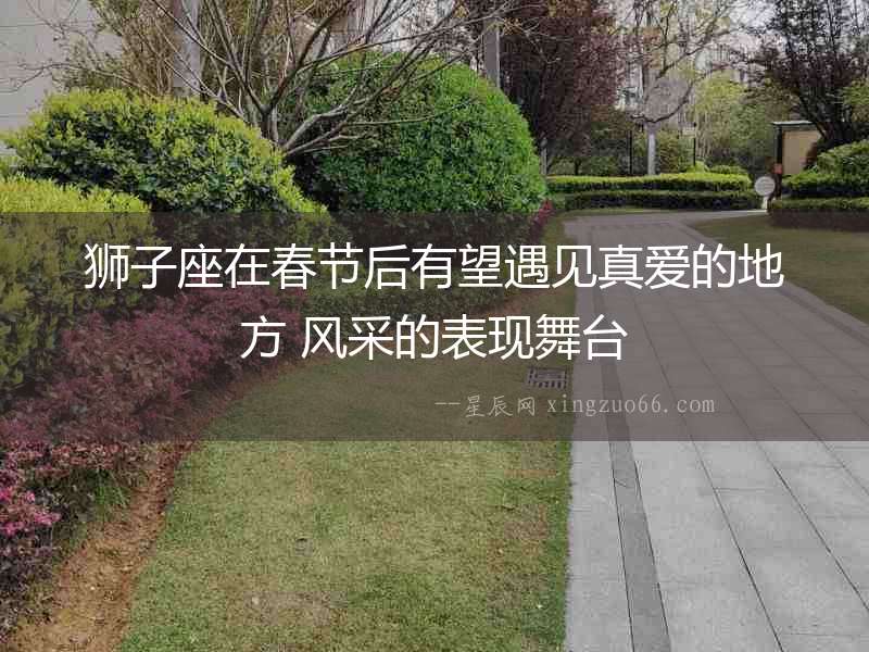 獅子座在春節后有望遇見真愛的地方 風采的表現舞臺