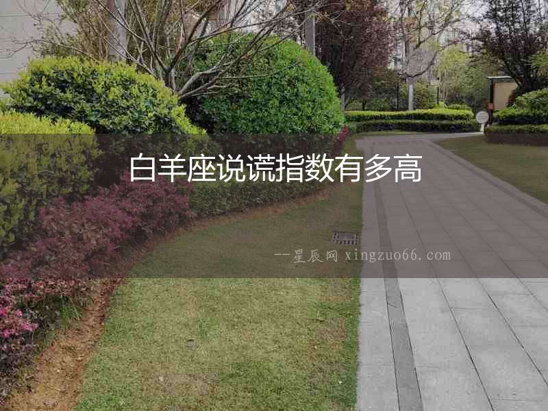 白羊座說謊指數有多高