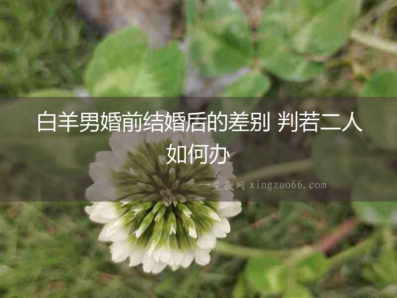 白羊男婚前結婚后的差別 判若二人如何辦