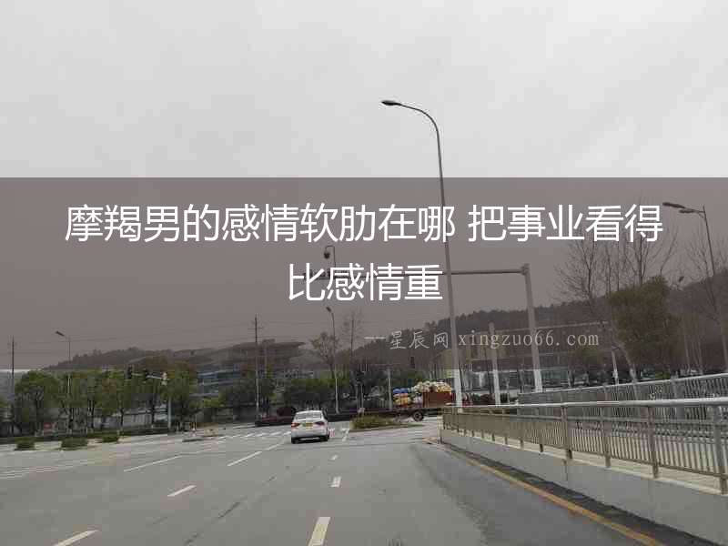 摩羯男的感情軟肋在哪 把事業看得比感情重