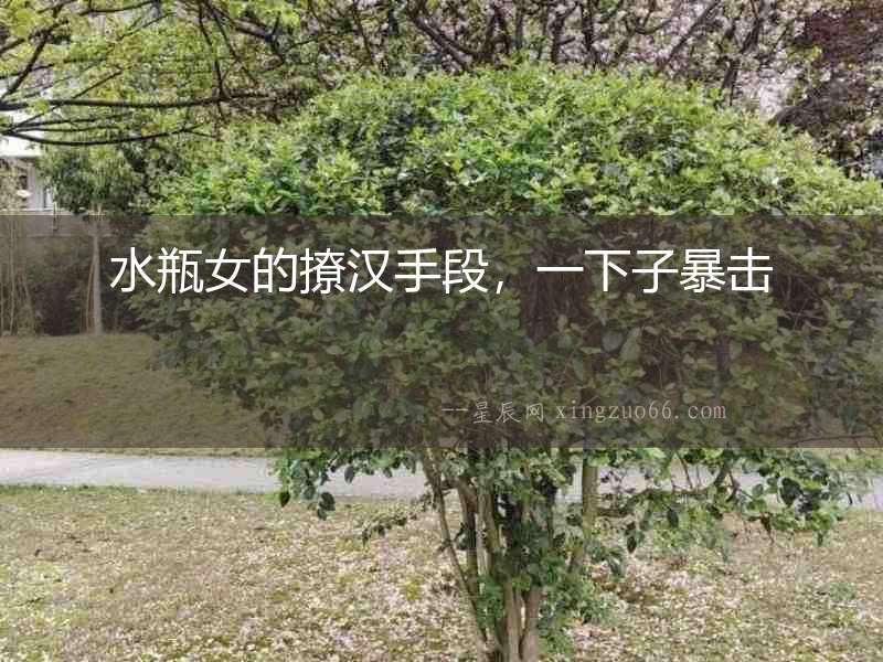 水瓶女的撩漢手段，一下子暴擊