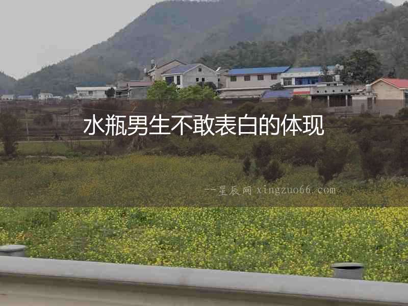 水瓶男生不敢表白的體現