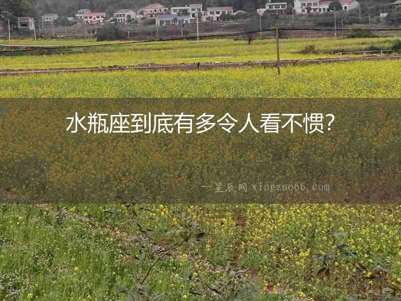 水瓶座到底有多令人看不慣？