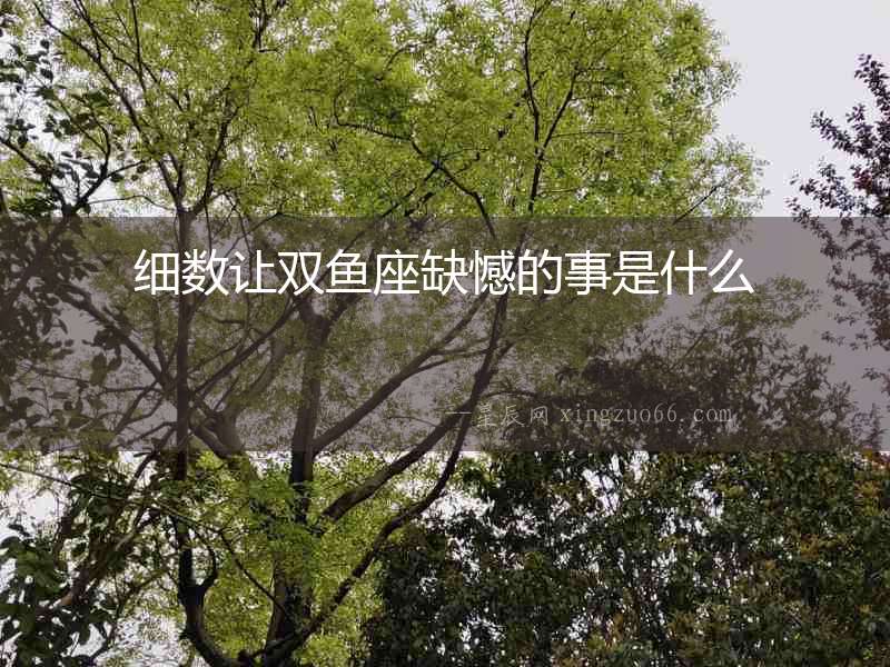細數讓雙魚座缺憾的事是什么