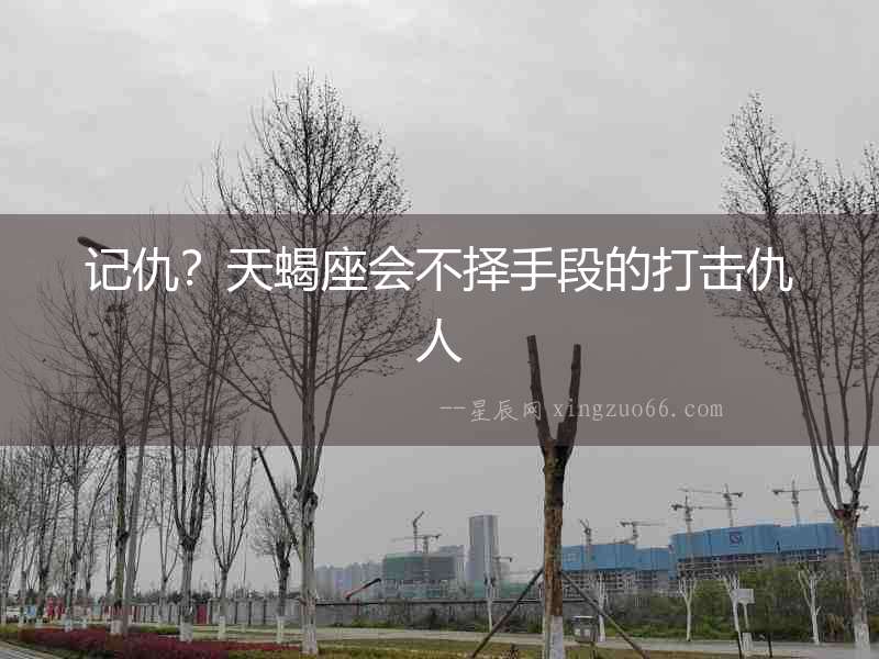 記仇？天蝎座會不擇手段的打擊仇人