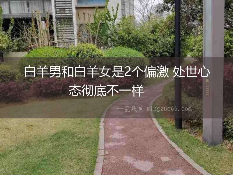 白羊男和白羊女是2個偏激 處世心態徹底不一樣  　　