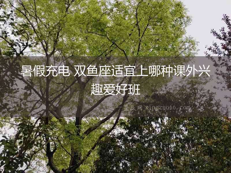 暑假充電 雙魚(yú)座適宜上哪種課外興趣愛(ài)好班
