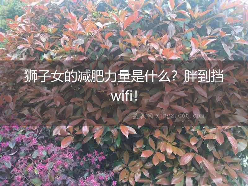 獅子女的減肥力量是什么？胖到擋wifi！