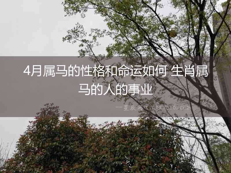 4月屬馬的性格和命運如何 生肖屬馬的人的事業(yè)