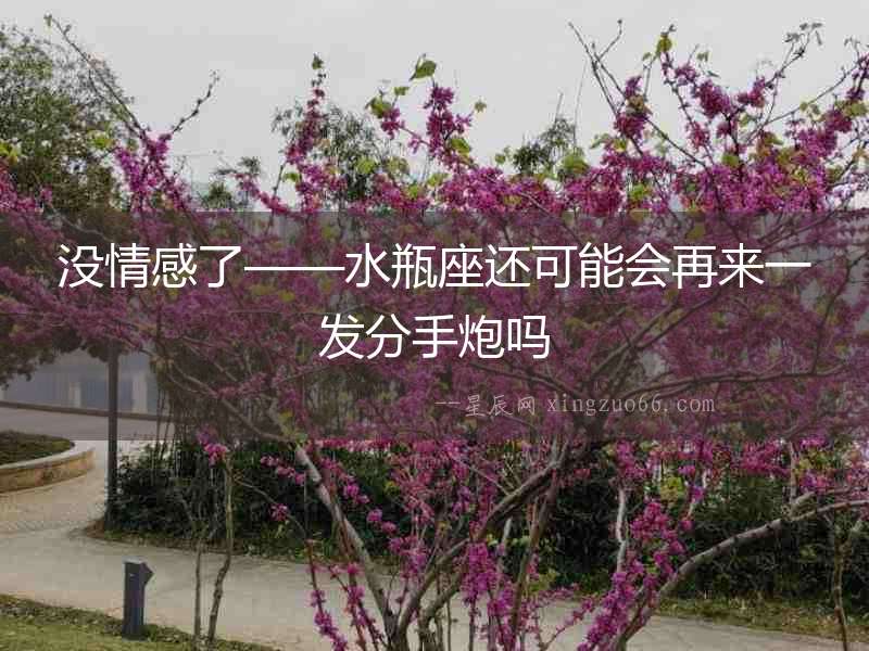 沒情感了——水瓶座還可能會再來一發(fā)分手炮嗎