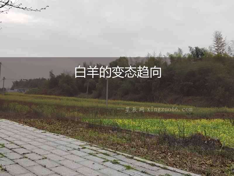 白羊的變態(tài)趨向