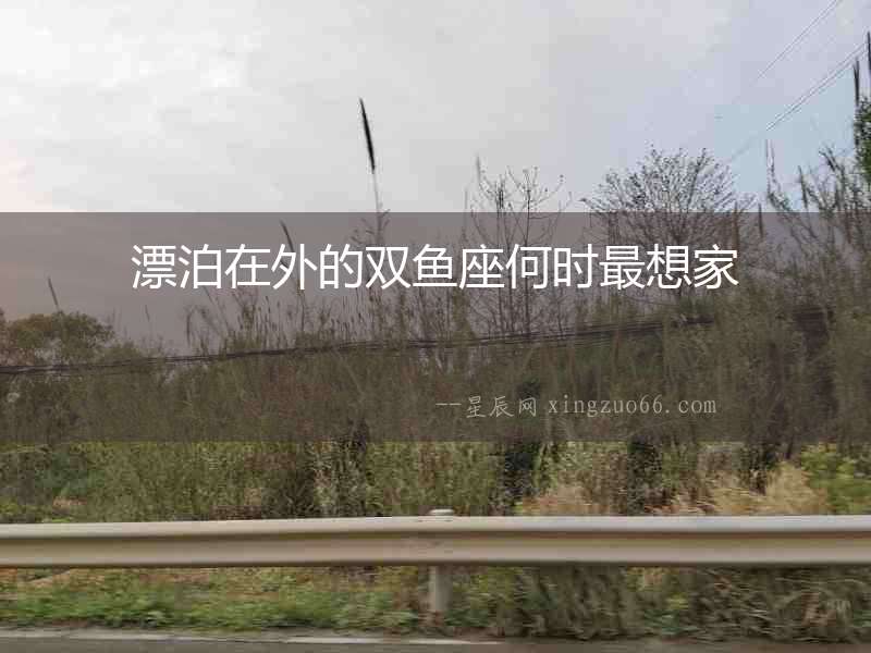 漂泊在外的雙魚座何時最想家