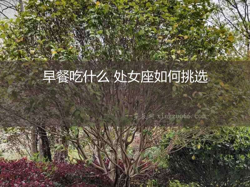 早餐吃什么 處女座如何挑選