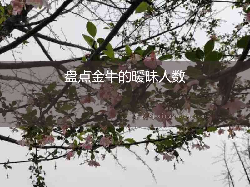 盤(pán)點(diǎn)金牛的曖昧人數(shù)