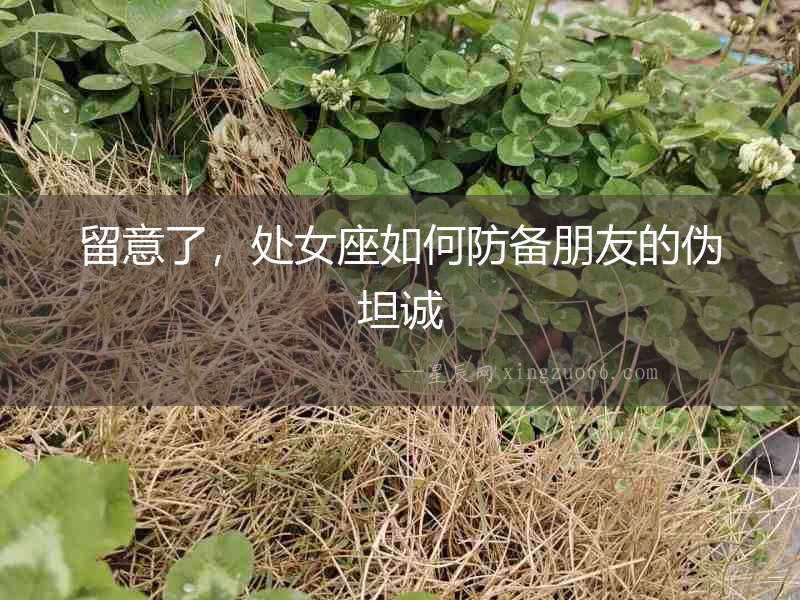 留意了，處女座如何防備朋友的偽坦誠