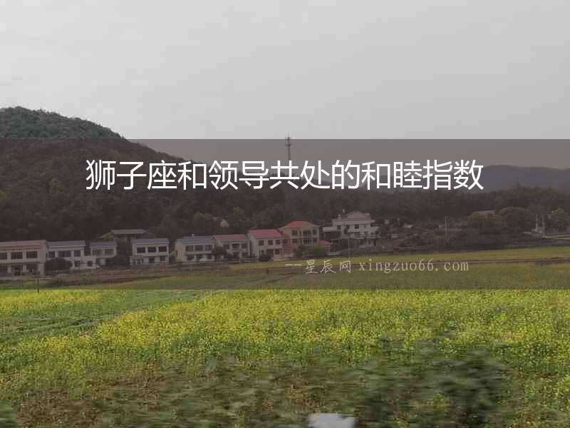 獅子座和領(lǐng)導(dǎo)共處的和睦指數(shù)