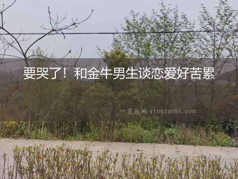 要哭了！和金牛男生談戀愛好苦累