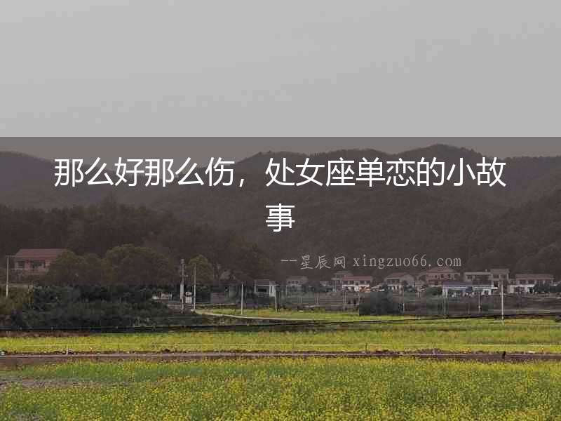 那么好那么傷，處女座單戀的小故事