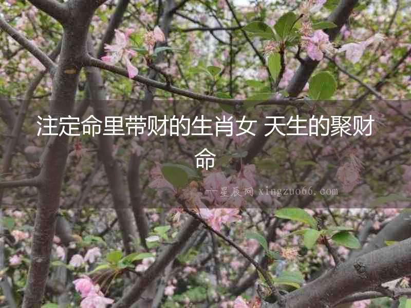 注定命里帶財的生肖女 天生的聚財命