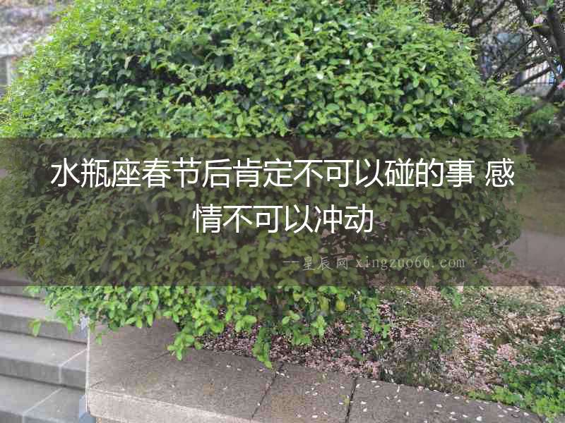 水瓶座春節后肯定不可以碰的事 感情不可以沖動