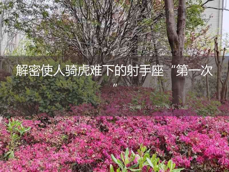 解密使人騎虎難下的射手座“第一次”