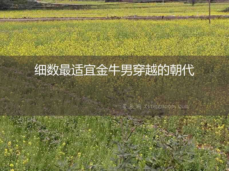 細數最適宜金牛男穿越的朝代