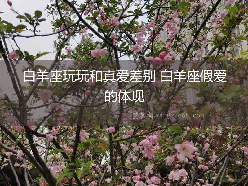 白羊座玩玩和真愛差別 白羊座假愛的體現(xiàn)