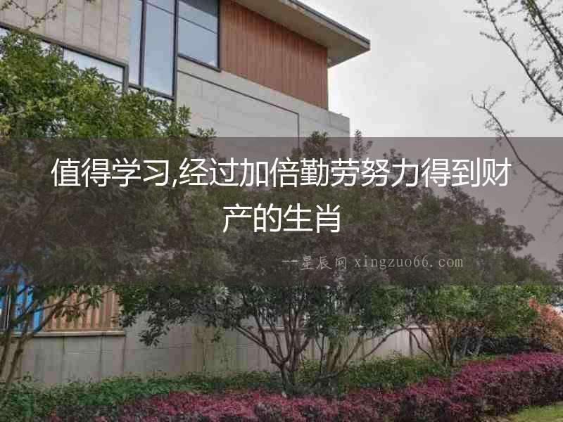 值得學習,經過加倍勤勞努力得到財產的生肖