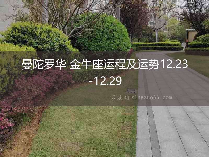 曼陀羅華 金牛座運程及運勢12.23-12.29