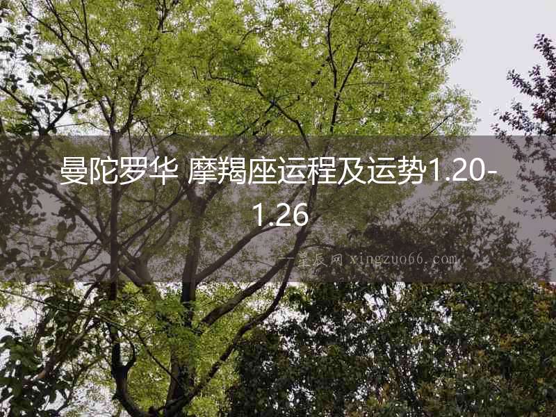 曼陀羅華 摩羯座運程及運勢1.20-1.26