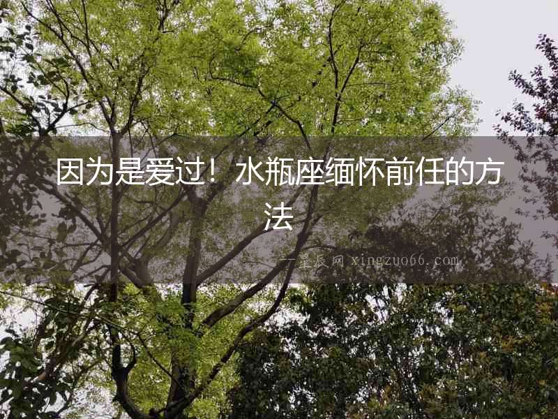 因?yàn)槭菒?ài)過(guò)！水瓶座緬懷前任的方法