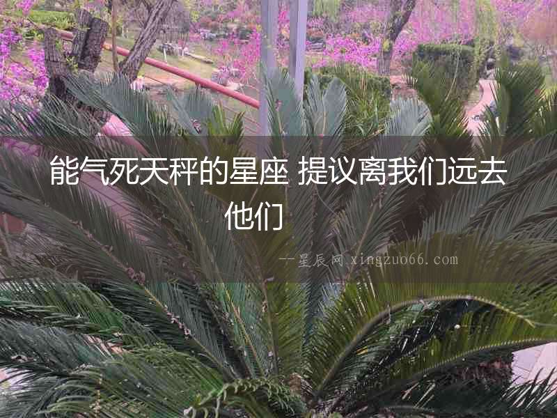 能氣死天秤的星座 提議離我們遠去他們  　　