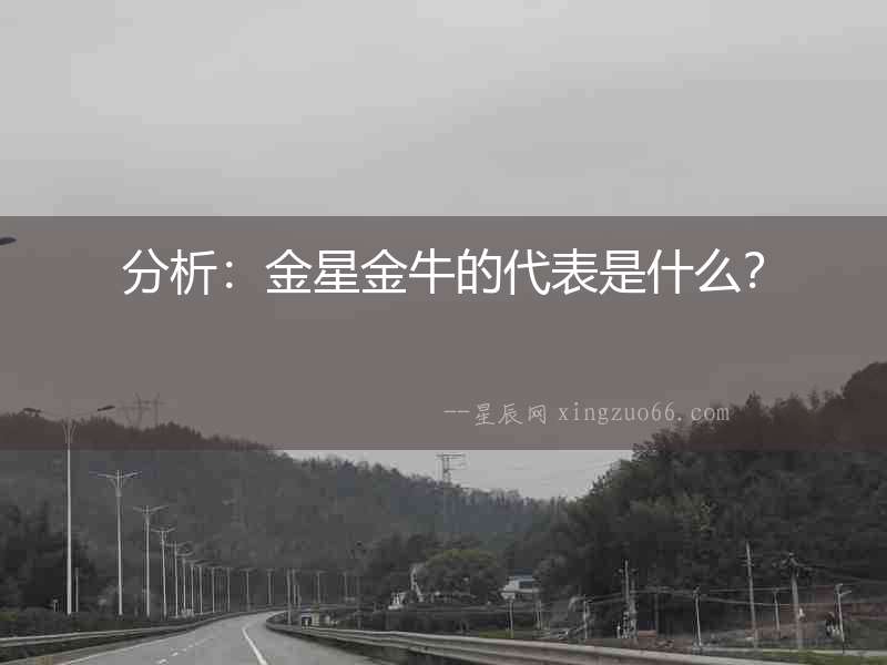分析：金星金牛的代表是什么？