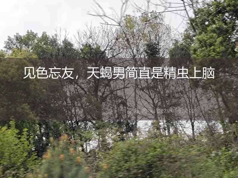 見色忘友，天蝎男簡直是精蟲上腦