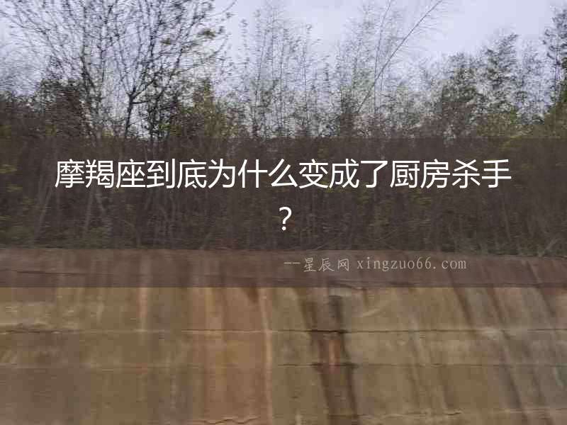 摩羯座到底為什么變成了廚房殺手？