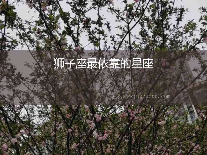 獅子座最依靠的星座