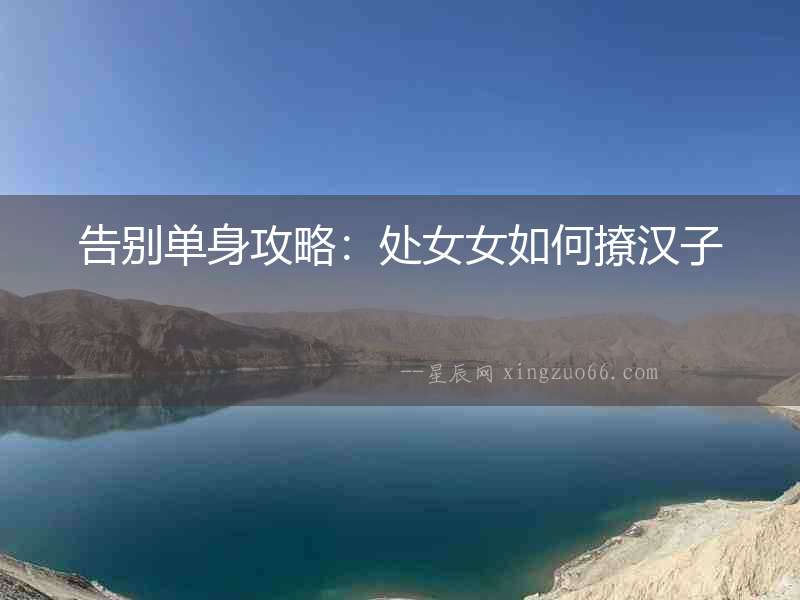 告別單身攻略：處女女如何撩漢子