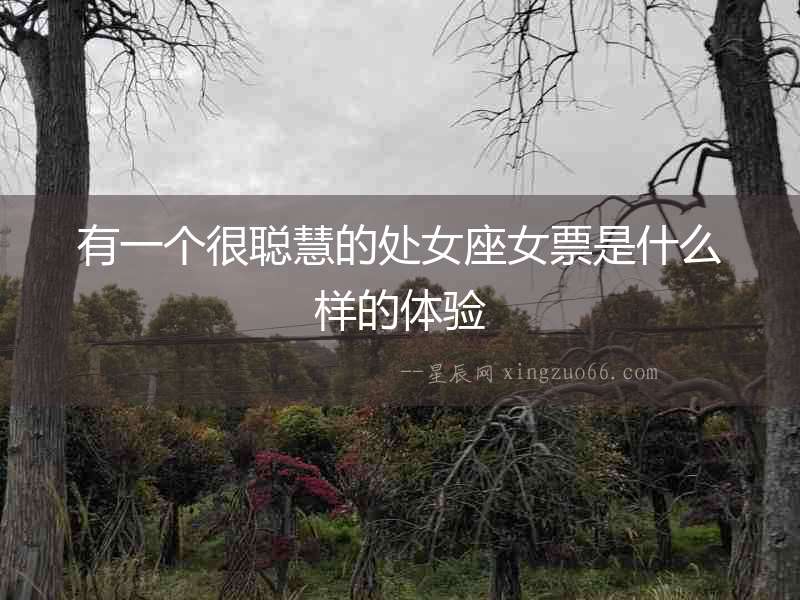 有一個很聰慧的處女座女票是什么樣的體驗