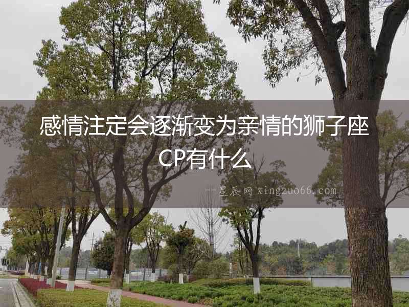感情注定會逐漸變為親情的獅子座CP有什么
