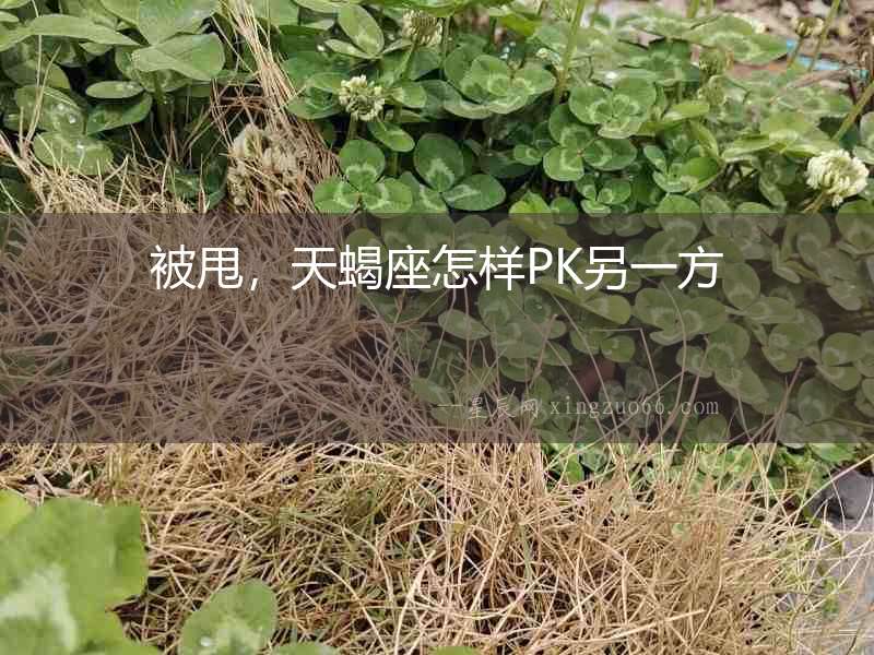 被甩，天蝎座怎樣PK另一方