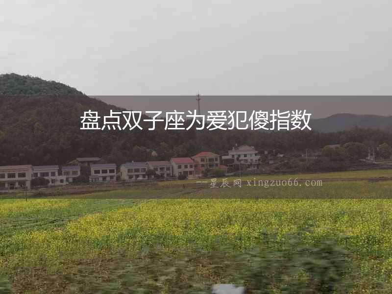 盤點(diǎn)雙子座為愛犯傻指數(shù)