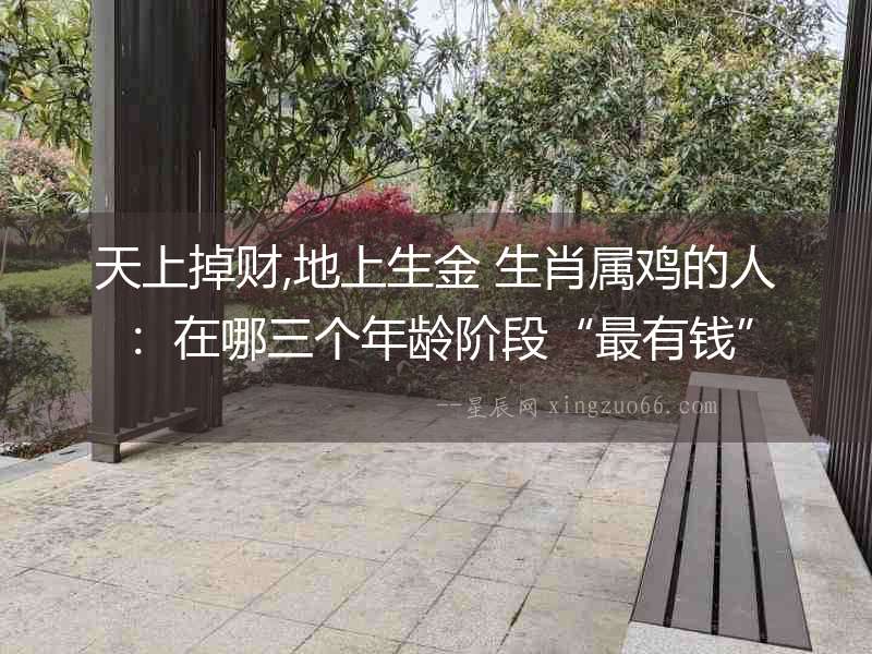 天上掉財,地上生金 生肖屬雞的人：在哪三個年齡階段“最有錢”