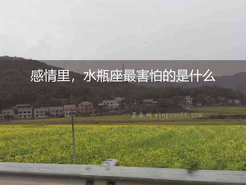 感情里，水瓶座最害怕的是什么