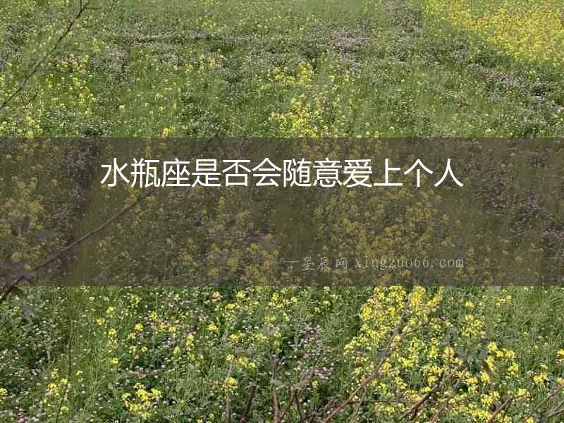水瓶座是否會隨意愛上個人