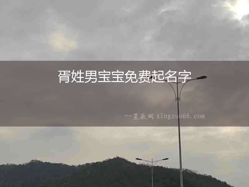 胥姓男寶寶免費(fèi)起名字