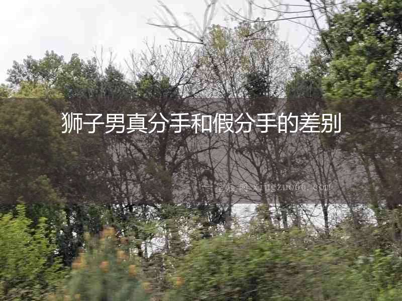 獅子男真分手和假分手的差別
